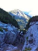 Franz on steep way up