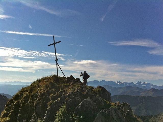 Franz on first summit Wildseeloder OE/TI-416